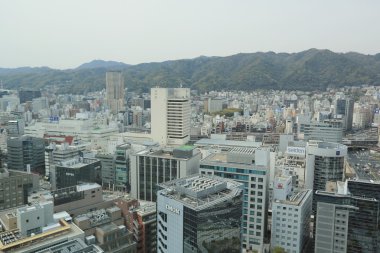 Şehir hava görünümünü kobe, Japonya.