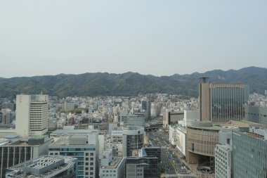 Şehir hava görünümünü kobe, Japonya.