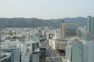 Şehir hava görünümünü kobe, Japonya.