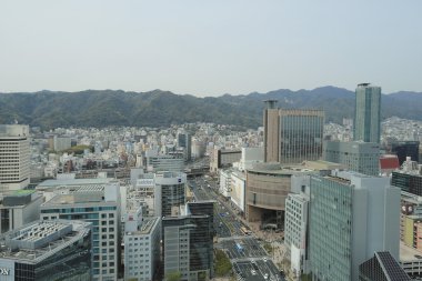 Şehir hava görünümünü kobe, Japonya.