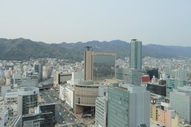 Şehir hava görünümünü kobe, Japonya.