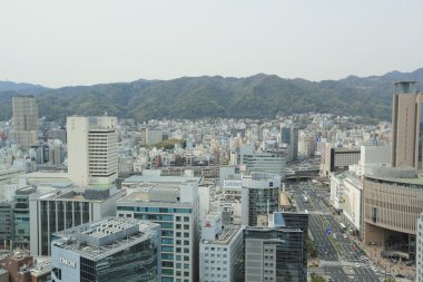 Şehir hava görünümünü kobe, Japonya.