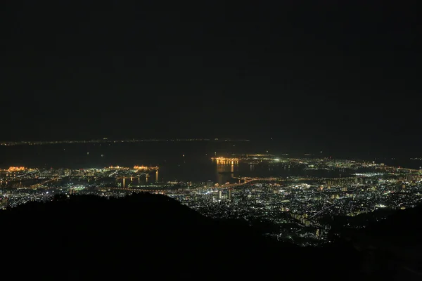 Kobe nacht weergave — Stockfoto