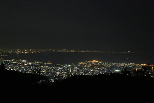 Kobe nacht weergave — Stockfoto
