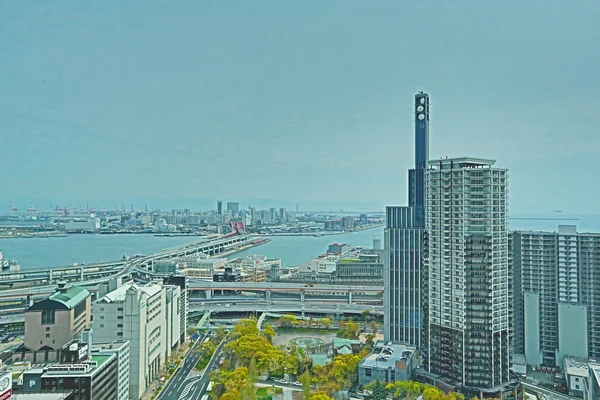 Aerial view of downtown Kobe, japan. — Stock Photo, Image