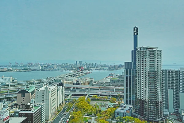 Vue aérienne du centre-ville de Kobe, Japon . — Photo