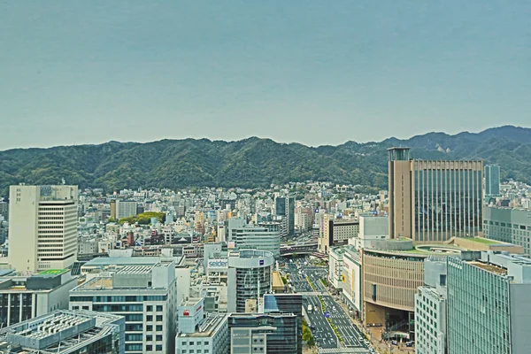 Aerial view of downtown Kobe, japan. — Stock Photo, Image