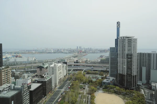 Veduta aerea del centro di Kobe, Giappone . — Foto Stock