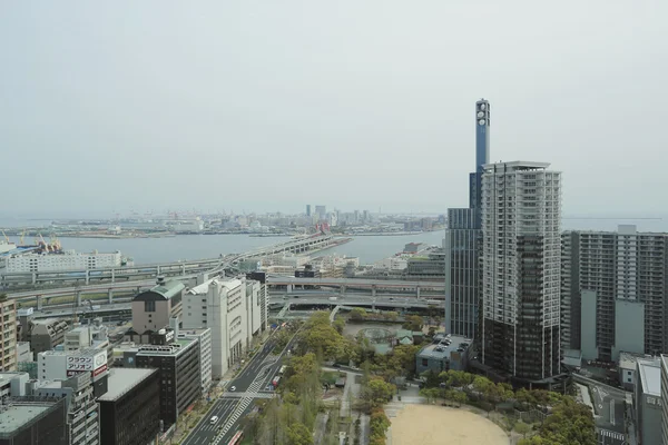 Veduta aerea del centro di Kobe, Giappone . — Foto Stock