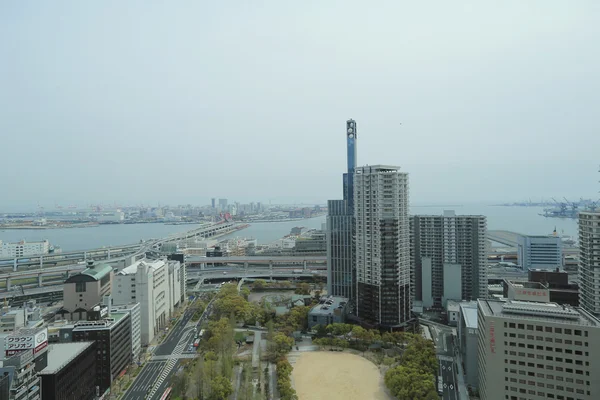 Vue aérienne du centre-ville de Kobe, Japon . — Photo