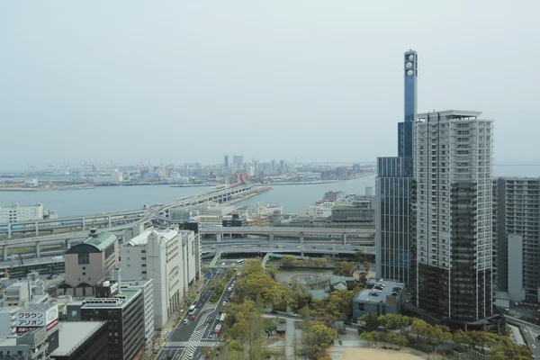 Luchtfoto van het centrum van kobe, japan. — Stockfoto