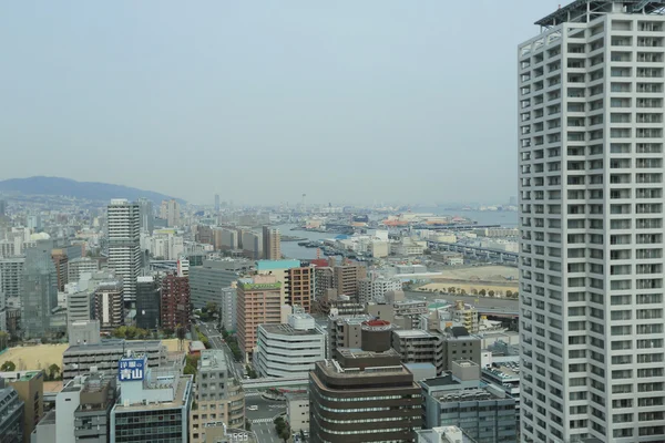 Luchtfoto van het centrum van kobe, japan. — Stockfoto