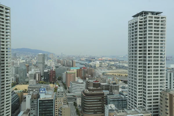 Aerial view of downtown Kobe, japan. — Stock Photo, Image