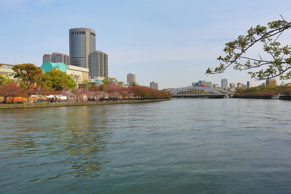 Osaka och Yoda floden — Stockfoto