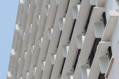 Hong Kong mimarisi. Açık havada çekim