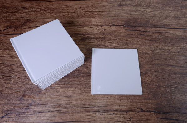 book on wood table background 