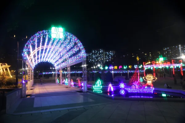 Feestelijke verlichting in Sha Tin 2015 — Stockfoto