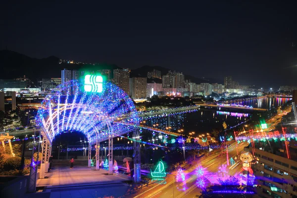 Iluminação festiva em Sha Tin 2015 — Fotografia de Stock