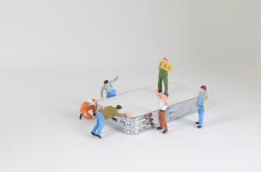 inşaat sahasında ekip çalışması kavramı