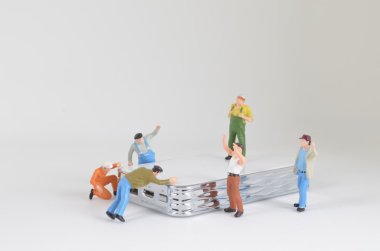 inşaat sahasında ekip çalışması kavramı