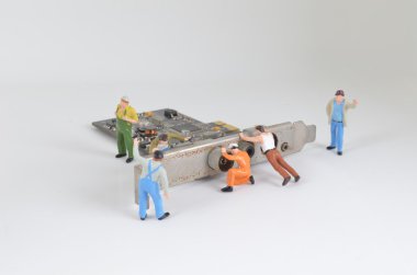 inşaat sahasında ekip çalışması kavramı