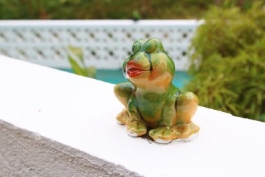 bahçede dekore edilmiş bir frong bebek