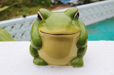 bahçede dekore edilmiş bir frong bebek