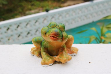 bahçede dekore edilmiş bir frong bebek