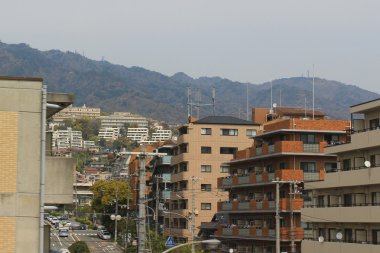 Kobe görünümü tren dışında Osaka'ya