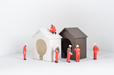 inşaat sahasında ekip çalışması kavramı