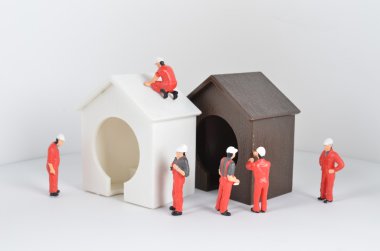 inşaat sahasında ekip çalışması kavramı