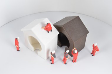 inşaat sahasında ekip çalışması kavramı