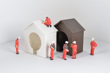 inşaat sahasında ekip çalışması kavramı