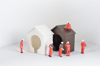 inşaat sahasında ekip çalışması kavramı