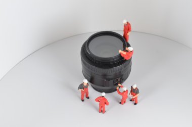  görüntü lens ile mini figür bebek çalışmalarının