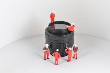  görüntü lens ile mini figür bebek çalışmalarının