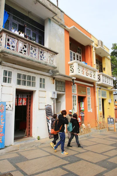 Main street w miejscowości Cheung Chau, — Zdjęcie stockowe