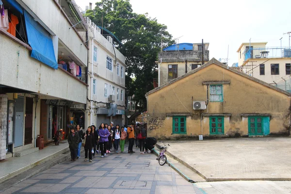 Main street w miejscowości Cheung Chau, — Zdjęcie stockowe