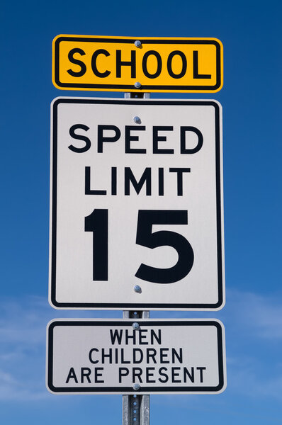 School Speed Limit Sign