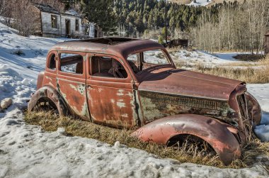 Four Door Antique Vehicle clipart