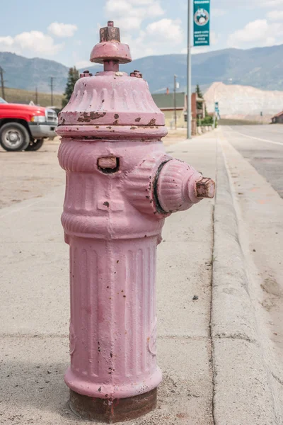 Rosafarbener Feuerhydrant — Stockfoto