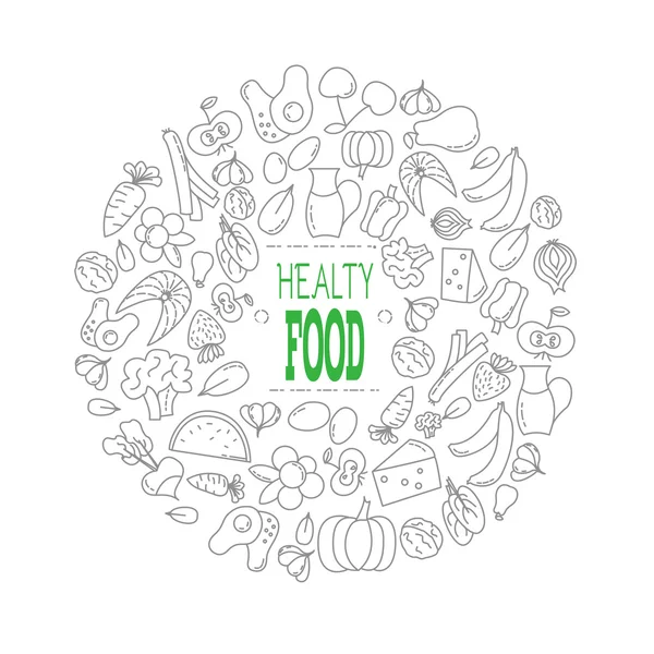 stock vector Healthy food. Vector illustration.