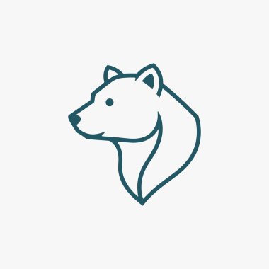 Ayı Vahşi Kral logosu için düz tasarım konsepti basitlik, zarafet ve tanınma kolaylığı üzerine odaklanır. Logolar, maskotlar, Etiketler ve Simgeler için vektör işareti. Vektör İllüstrasyonu