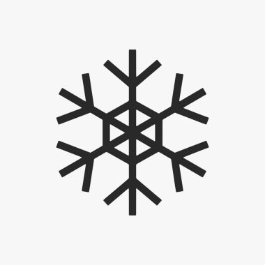 Basit hafif kar tanesi sembolü tasarımı. Vektör İllüstrasyonu