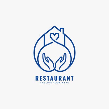Restoran logo vektör şablonu basitlik, zarafet ve tanıma kolaylığı üzerine odaklanır. Logo, Etiket ve Simgeler için Vektör İşareti. Vektör İllüstrasyonu