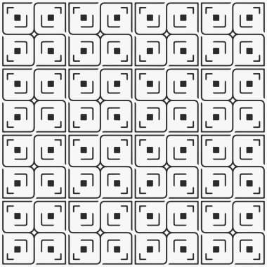 Gıcır gıcır beyaz bir arka planda kusursuz bir motif motifi tasarımı. Vektör İllüstrasyonu