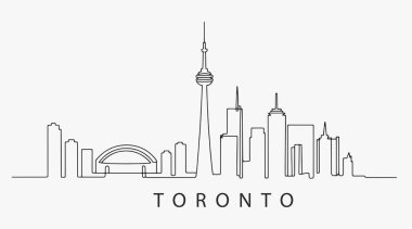 Toronto 'yu kırmadan bir sıra dizayn et. Vektör İllüstrasyonu