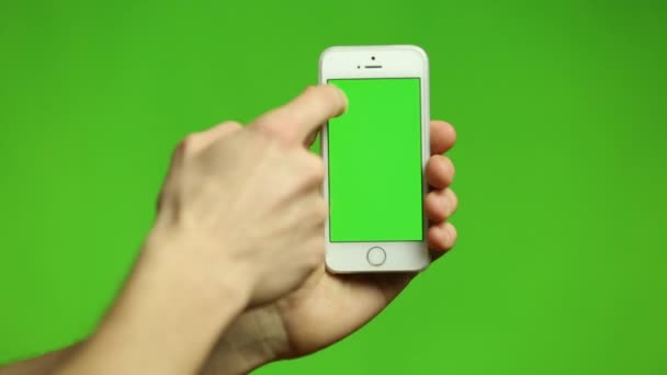 Dotknij ekran dotykowy smartphone i Swipe gesty dłoni — Wideo stockowe