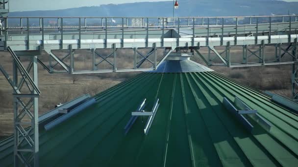 Almacenamiento de tanques de grano Silos — Vídeos de Stock