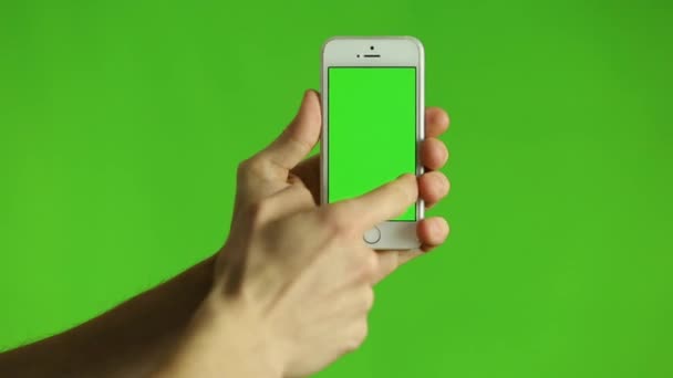 Smartphone Touchscreen kraan, vegen en verspreiding — Stockvideo